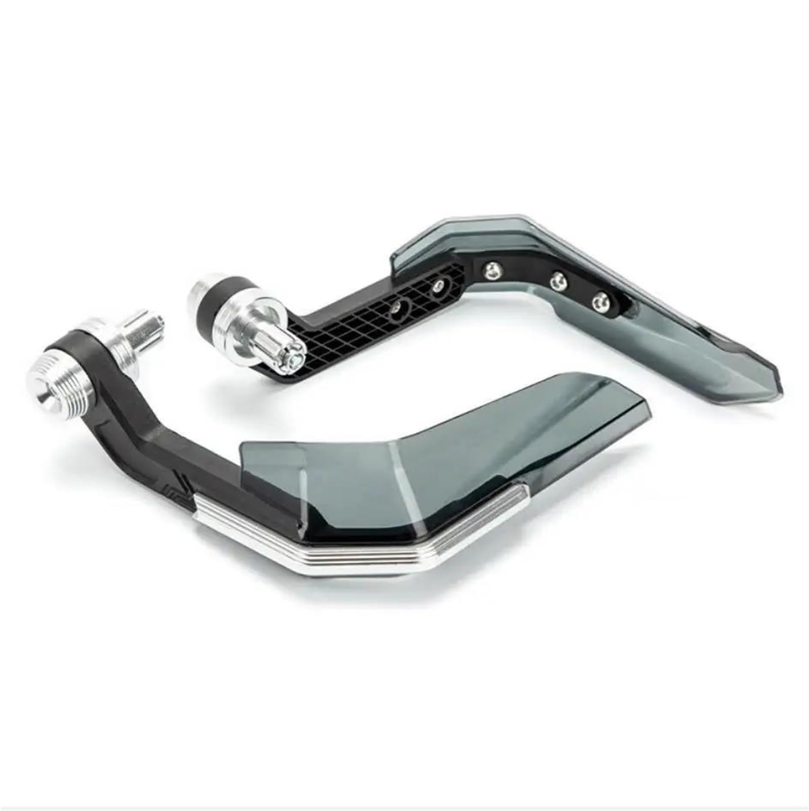 HDHCSCAGH Motorcycle Handguard Shield Motorcycle Windproof Aluminum Hand Guard Protector Windshield Handguard Protective Handle Handlebar Protection Covers(Silver)