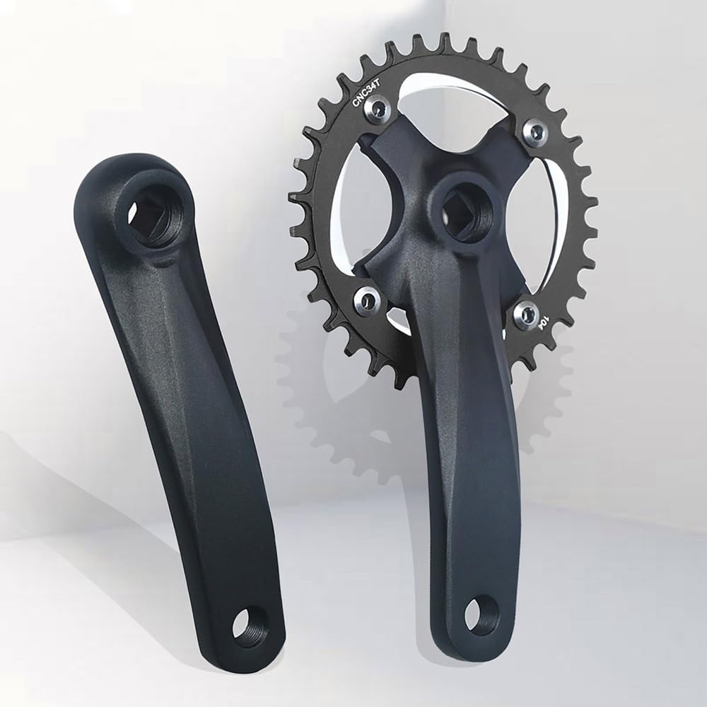 Guarnitura Bici da Strada 152/165/170mm Pedivelle Quadrato Stretta Larga Corona 30/32/34/36/38/40/42T 8/9/10/11s Manovella MTB Bici Pieghevoli