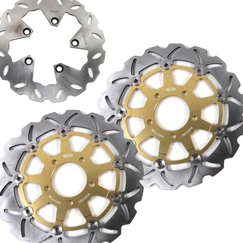 Rotors de frein avant-arrière dorés pour Suzuki GSX 750 F finition premium