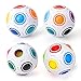 4 Pack Magic Rainbow Ball, TOYESS Gioco di Abilità Palla Magica, Puzzle 3D Arcobaleno Cubo, Palla Antistress per Bambini e Adulti, Natale Fillers (Bianco)