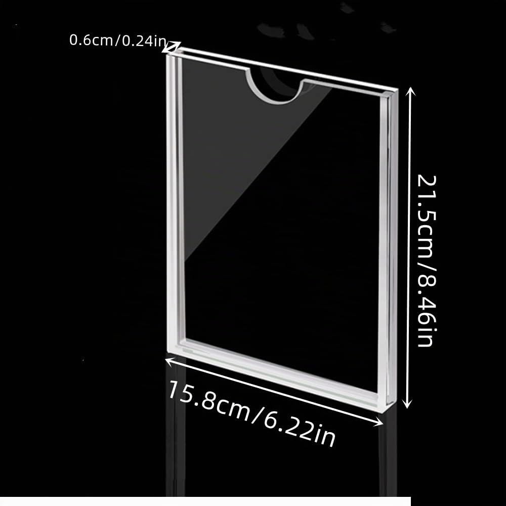 6 Pezzi A5 espositore, Supporto porta-brochure da parete, per documenti di formato DIN A5 verticale, trasparente,porta menu, porta listini,(nastro adesivo automodem)