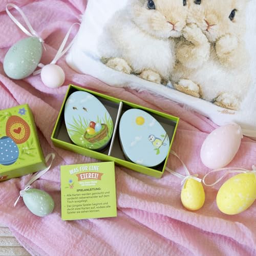 Was für eine Eierei!: Mein Oster-Memo mit 40 Karten | Memo-Spiel in Eierform | Spielspaß für die ganze Familie und ideal als Ostergeschenk ab 4 Jahren (Geschenke fürs Osternest)