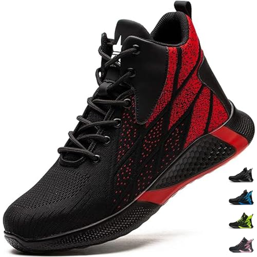 PAQOZKC Sicherheitsstiefel Leicht Herren Damen Arbeitsschuhe Hoch...