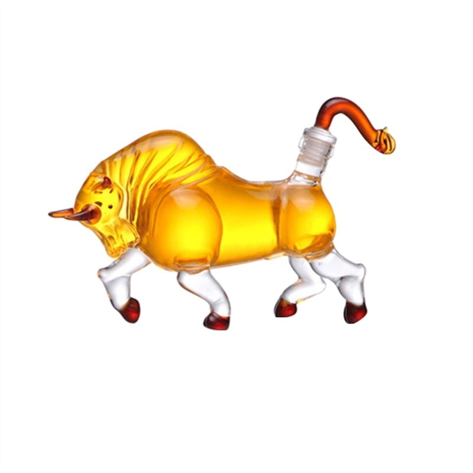 Z-Y whisky karaf karaffen voor sterke drank Wijnfles loodvrij glazen barware heren geschenk whiskykarekeren for drank scotch bourbon (Color : Pig