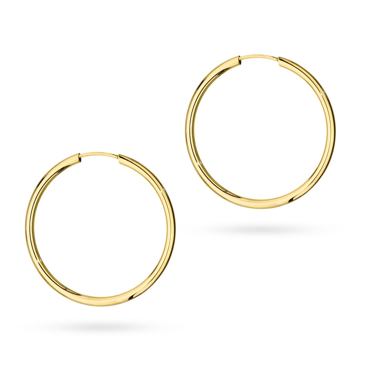 MARKO Orecchini a cerchio da donna in vero oro 14 carati (585), 25 mm, grandi orecchini in oro giallo, gioielli eleganti da donna, perfetti per tutti i giorni e occasioni speciali