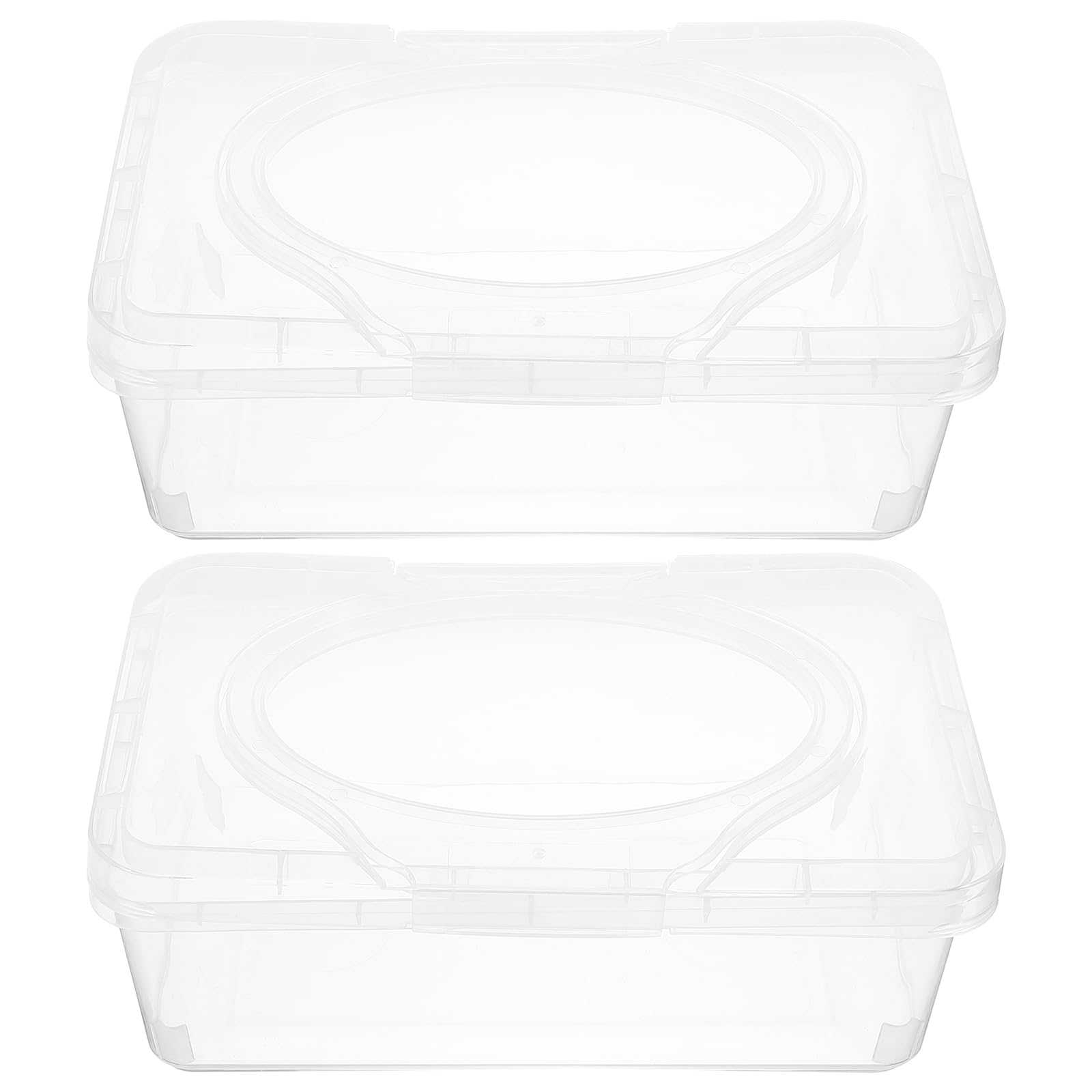 2pcs Baby Wipes Box Dispenser Wipes Container Refillable Wet Tissue Holder Reusable Wipes Case Travel Flushable Wipe Holder Keeps Wet Tissue Fresh