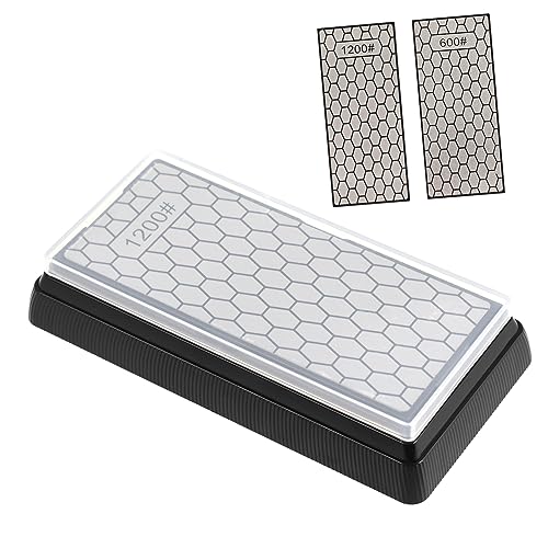 Aiguiseur à couteau diamanté 600/1200 VILLCASE avec base ABS pour cuisine