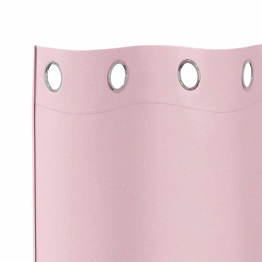 Juego de 2 cortinas opacas rosa bebé, 260 x 140 cm, poliéster, aislamiento térmico, reducción de ruido, opacas, para sala de estar, dormitorio
