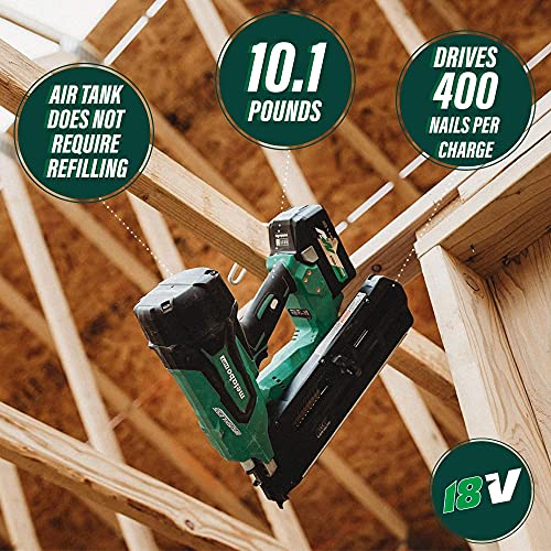 Metabo HPT Cordless Framing Nailer Kit, 18V, Brushless Motor, 2″ Up To