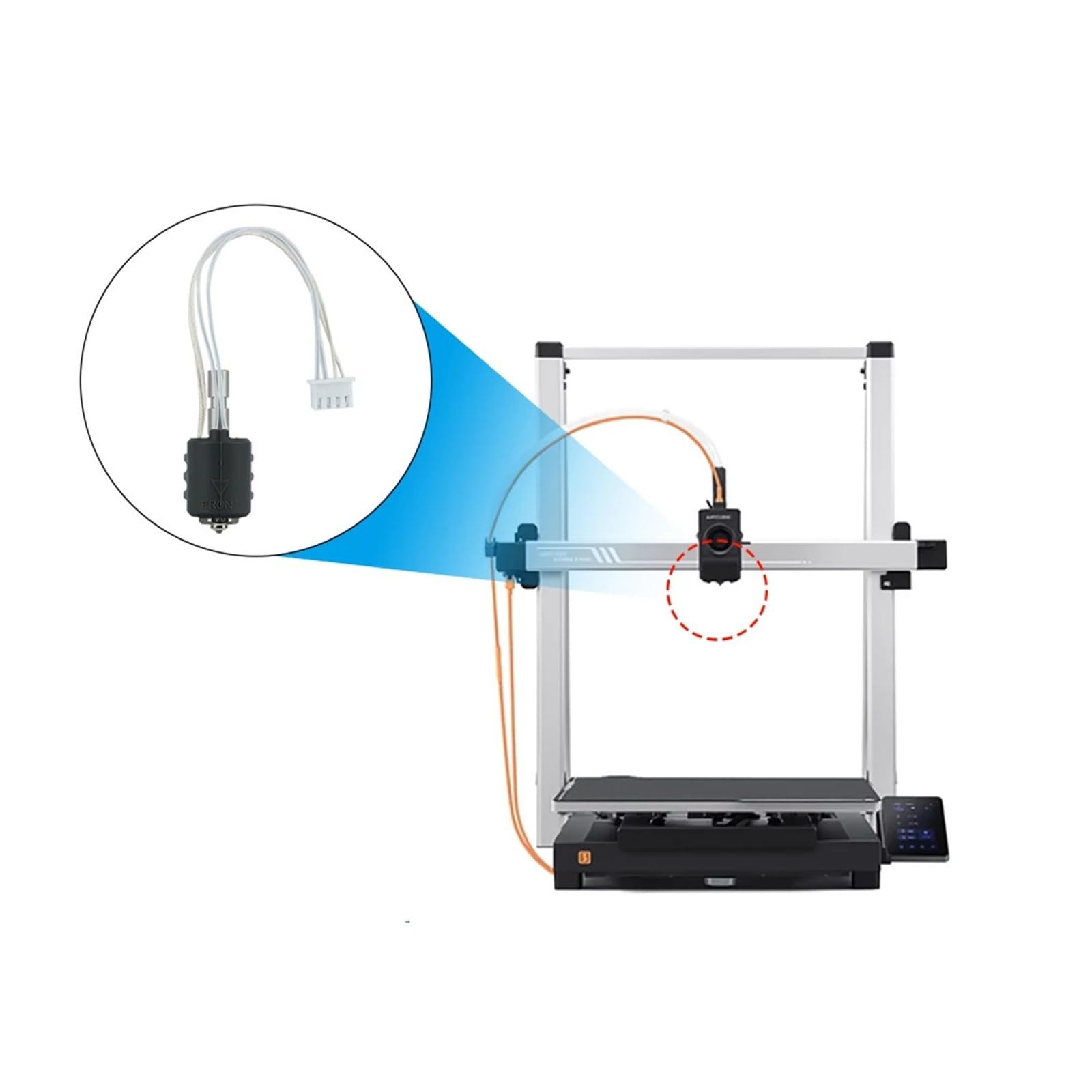 Compatible con Anycubic, kit de boquillas 0,4-0,8 mm Kobra 3 Max | Cambio rápido, acero endurecido, 0,4/0,6/0,8 mm, for Kobra 3 Max/Combo, duradero(1PC 0.8 Nozzle)