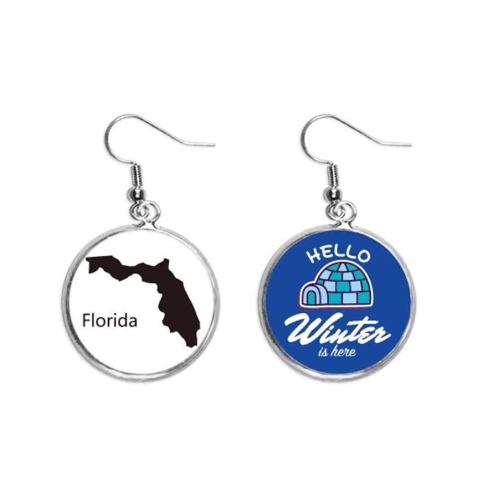 Pendientes de Florida mapa silueta joyería ligera para evitar orejas pesadas 5