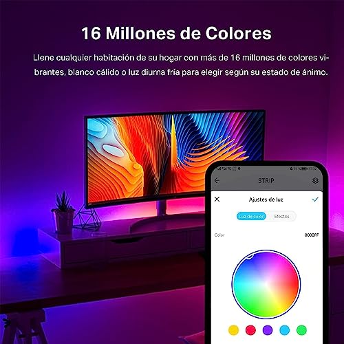 Image of Tapo TP-Link RGBWIC Smart LED Light Strip 16.4Ft, 1000 Lumens, 16M Dimmable Colors,50 Color Zones,Works w /Apple HomeKit /Alexa /Google Home,Sync-to-Sound,IP44 PU Coating, Trimmable L930-5 (Pack of 10)
