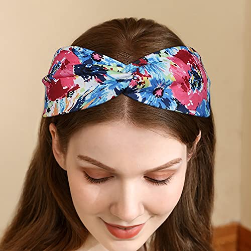 Bandeau Cheveux Femme, headband Elastique Bandeaux sport, headbands et serre-têtes Cheveux Accessoire, Multicolore - Pour le yoga, la course à pied, le sport, l'entraînement, l'hiver. (F) Cover