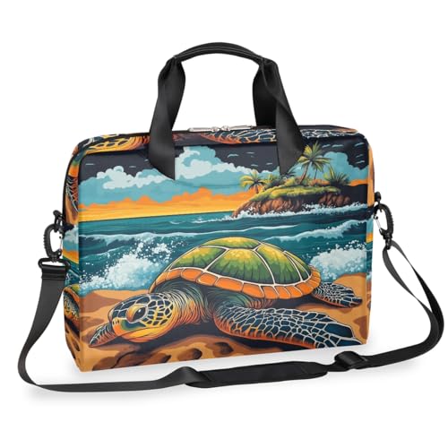 Sac PC portable 16 pouces étanche anti-pluie motif manga tortue pour protéger votre écran