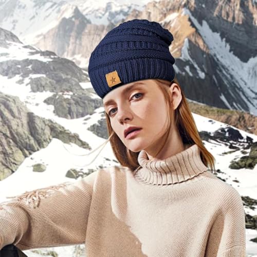 Gorro y guantes para mujer que cortan el viento helado en deportes de invierno 3