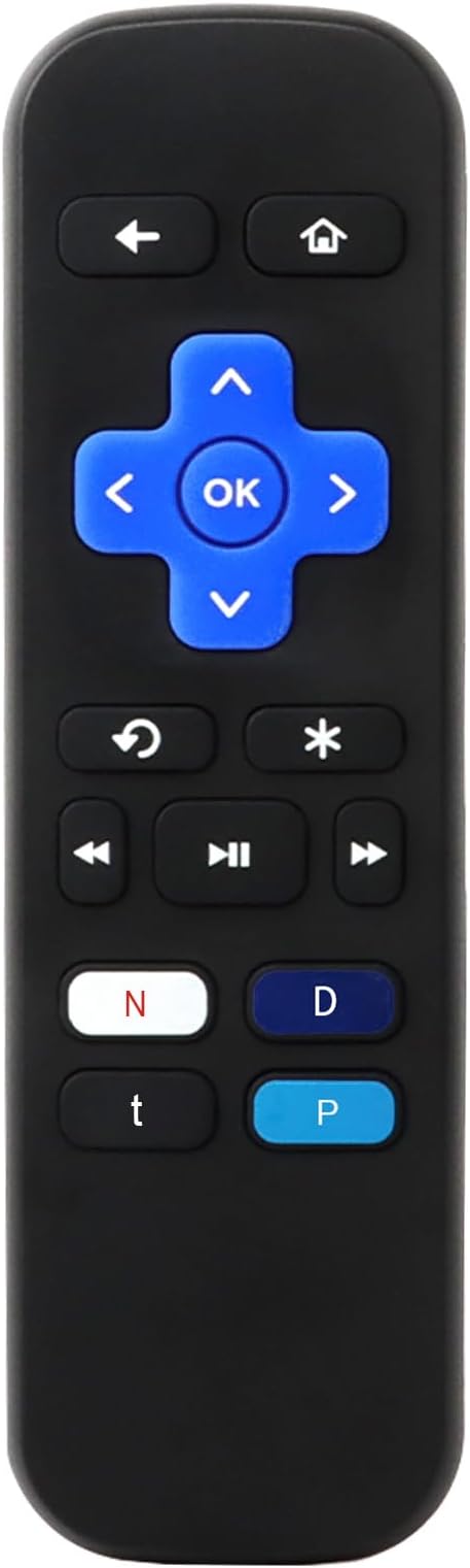 Universal Remote for Roku Box Remote Control Replacement, Fit for Roku 1/2/3/4 (LT/HD/XD/XS), Express, Premiere, with 4 Shortcut Keys, (NOT for Roku TV/Stick) - No Setup Required