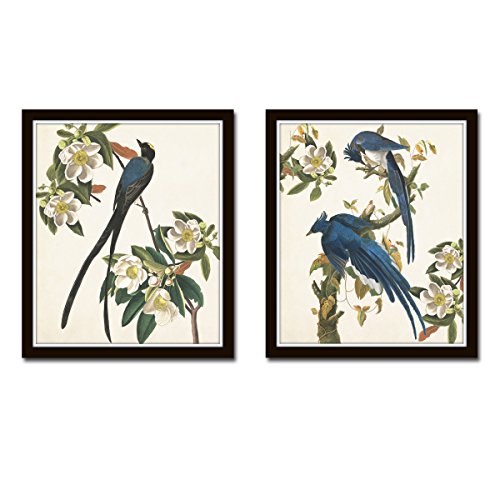 Blue Birds Print Set No. 1 Set of 2 Giclee