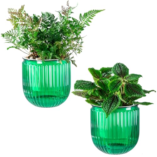 Comparison: Best Pots For Bottom Watering 6 Melphoe Self Watering Pots for Indoor Plants Planter, 4.3 Inch 2 Pack Planters Self Watering Plant Pots for Flower, Houseplants, Succulent, African Violets and Cactus with Drainage