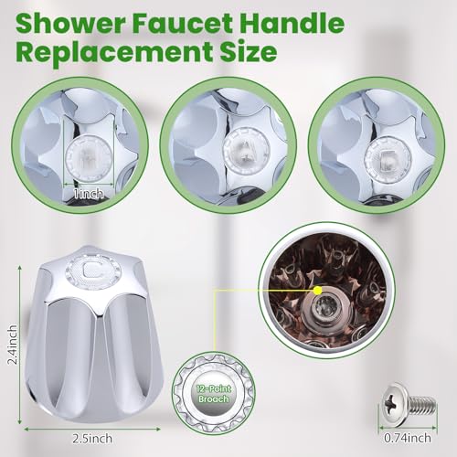 image for gcbcrit Shower Knobs 3 Piece Replacement Compatible with Price Pfister