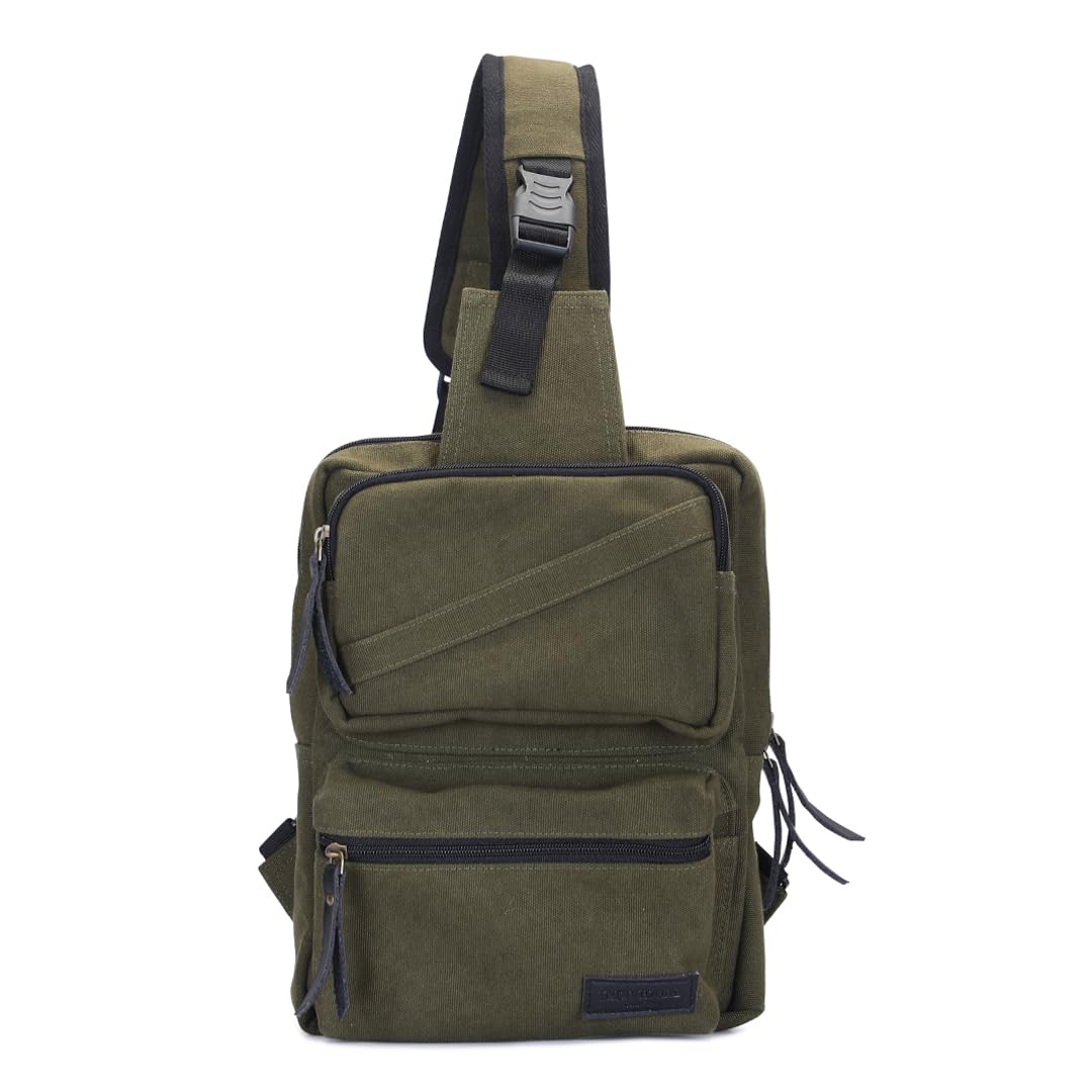| Men Crossbody Sling Bag - Stylish Bags for Men, Travel Bag, Side Bag, Small Bag for Office & Casual Use, Messenger Bag, Perfect for Gadgets & Mini Laptop, Travel Accessories, Olive-image-36