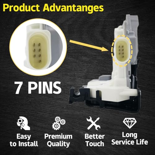 Image of Door Lock Latch Actuator Front Right Compatible with Volkswagen Beetle Golf GTI Jetta Passat Compatible with Audi A4 A5 S4 S5 Q3 Q5 Q7 TT TTRS Porsche Cayenne 970 OE# 3C1837016A