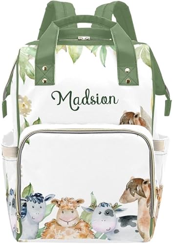 Miniatura 7 de Mochila de pañales personalizada para niñas, niños, flores japonesas, ramas, mariposas, regalo, lo mejor: espaciosa bolsa de pañales impermeable