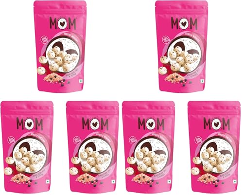 Image of MOM - Meal of the Moment, Roasted Himalayan Salt N Pepper Makhana (Pack of 6), 52 / 56g Gluten Free | Anti Oxidants | MSG Free | Zero Trans Fat | No added Preservatives and No Artificial Flavours
