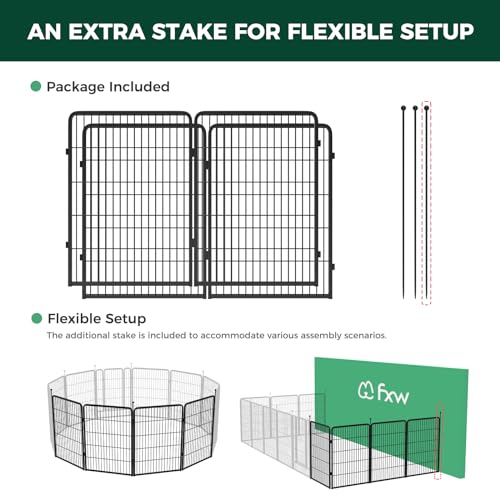 Image of FXW Instant Dog Playpen, RV Camping, Outdoor & Yard, 40 inch H, 4 Panels