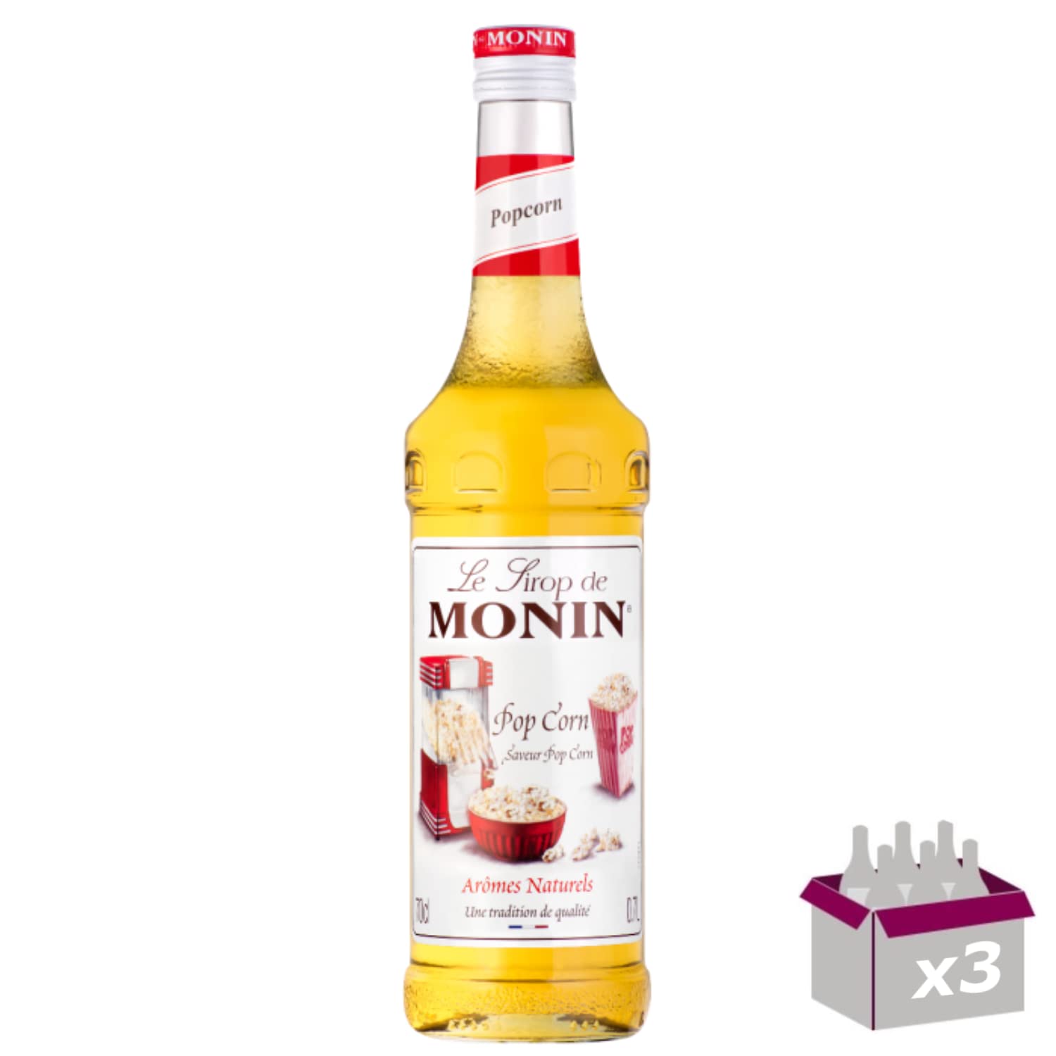 Lot de 3 Sirop - Popcorn - 70cL