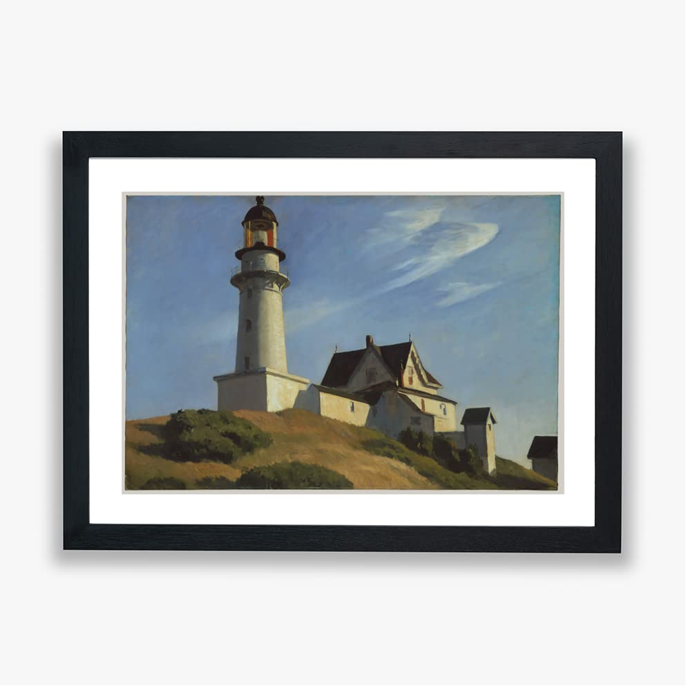Lámina de Edward Hopper para salón cuadro Lighthouse at Two Lights decoración en formato grande
