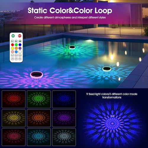 Luz solar para piscina enterrada o elevada que ilumina sin cables 6
