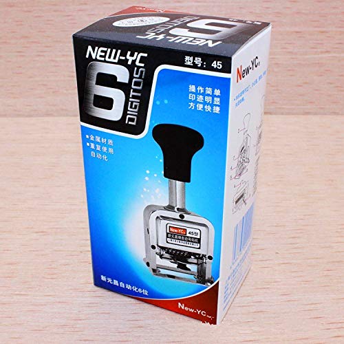 SENREAL Automatic Numbering Machine Self Inking Number Stamp Auto Jump Digits Metal Number Stamps Kit 5-8 Digits (7 Digit) - Thumbnail 7