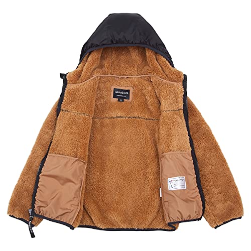 Rokka&Rolla Boys' Hooded Sherpa Fleece Lined Jacket3
