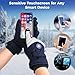 yeeplant Unisex Snow Gloves - Waterproof and Windproof Touchscreen Ski Gloves
