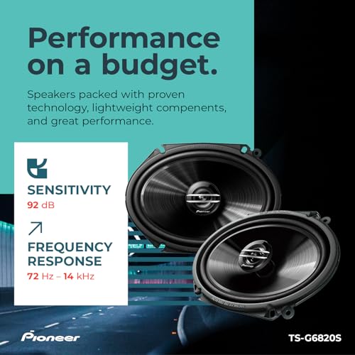 Image of PIONEER G-Series TS-G6820S 6 inch x 8 inch 2-Way Coaxial Car Speakers 250W Max