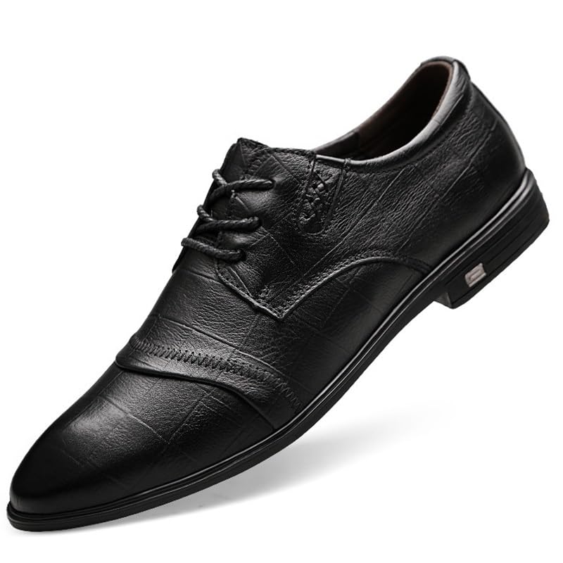 Men's Dress Sneakers Lightweight Formal Leather Shoes Fashion Dress Business Casual Derby Shoe for Men