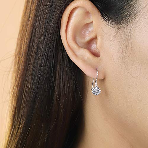 Boma Jewelry Sterling Silver Sunflower Dangle Earrings2