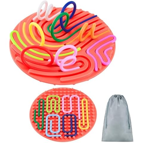 HELLO PAPAYA Sensory Activity Board,Silicone Fidget Toy for Calming, Stress, Anxiety,ADHD& Autism,with Portable Bag ,for Travel Activities for Kids & Adults Cover