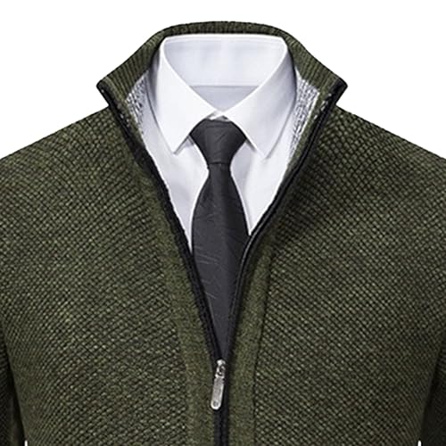 Chaqueta de punto texturizado con ajuste delgado y cuello elevado 2