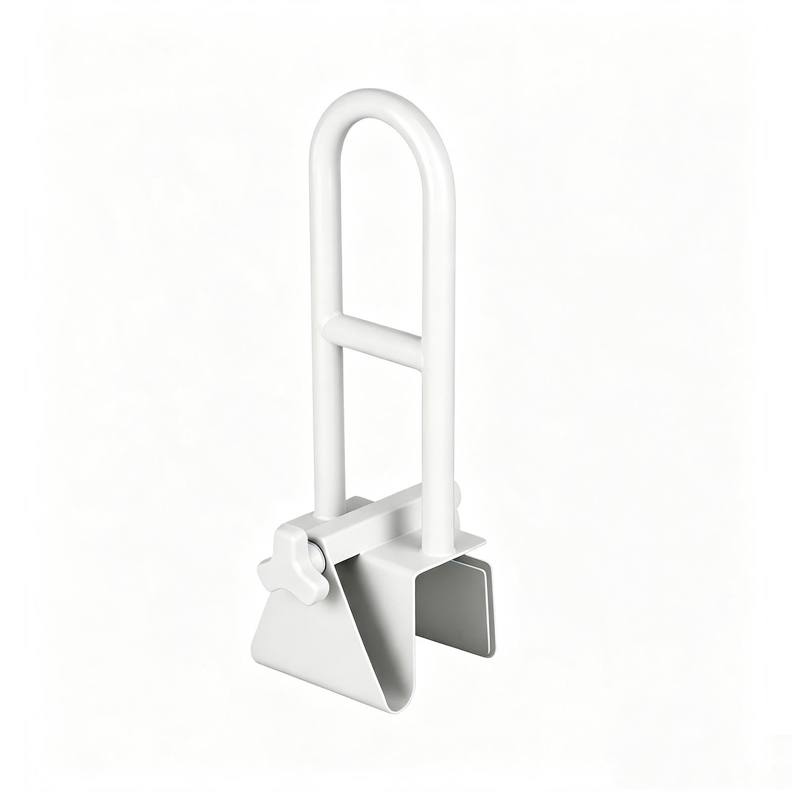 Corrimano Sicurezza Vasca, Maniglione a Morsetto Senza Attrezzi | Corrimano Sicurezza Vasca Acciaio al Carbonio, 150kg, Bordo 8–17cm, Pattini Antiscivolo, Anziani e Gestanti