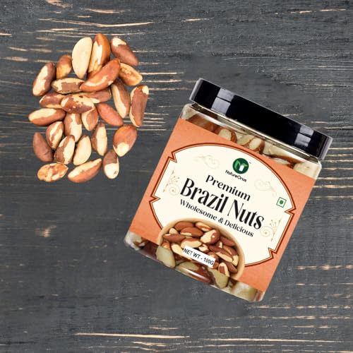 Image of NatureOnus Brazil Nuts 100g, Premium | Rich in Selenium and Antioxidant Rich | Superfood | Have 1 Daily (Grade A ++ Nuts, Premium Jumbo Size, Imported) (100gms)