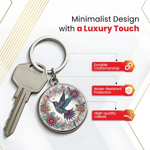 Image of MG | Protective Evil Eye /Spiritual Symbols /Om /Motivational Keychains | Double-Sided Metal Key Ring | Good Luck and devine Charm for Car, Bike, Home & Office