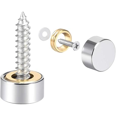 uxcell M5 x 10mm Decorative Mirror Screws Covers and Caps