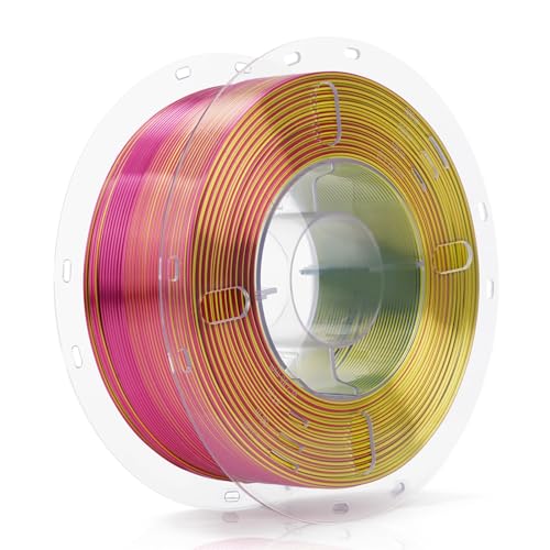 FilaBees Silk Tri Color PLA Filament 3D Printer Filament 1.75mm, Shiny Silk Multicolor Filament Tricolor PLA 1KG(2.2lbs)