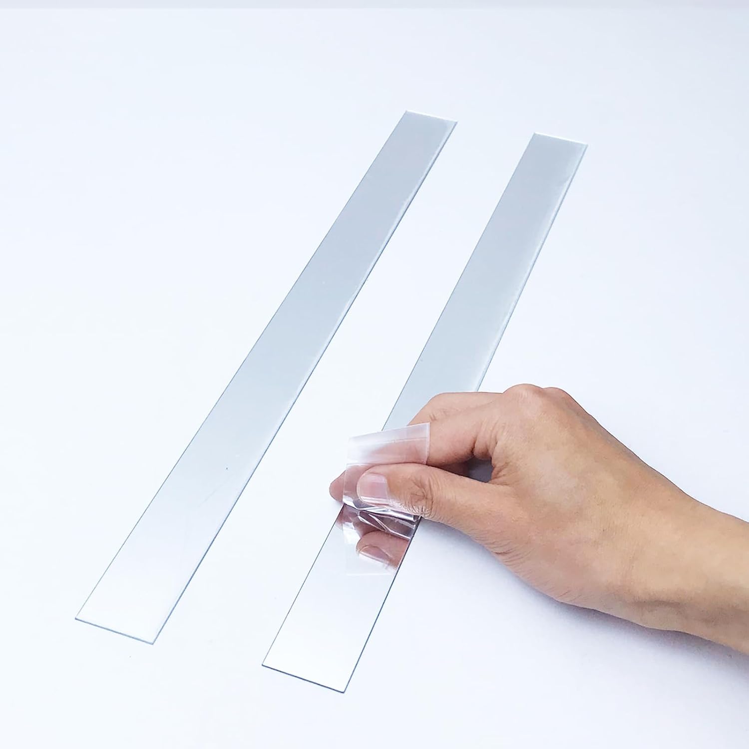 Acrylic Mirror Wall Stickers, Peel and Stick Mirror Strips for Wall Decor, Shatterproof Decorative Mirror Tiles for Entryway, Bedroom, Hallway & Small Space Decor (20, Silver)