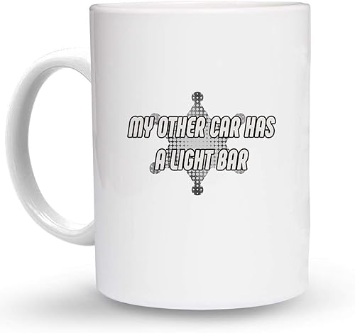 Makoroni - MY OTHER CAR HAS A LIGHT BAR Cop Police - Taza de cerámica para bebidas de café de 6 onzas, DesM24