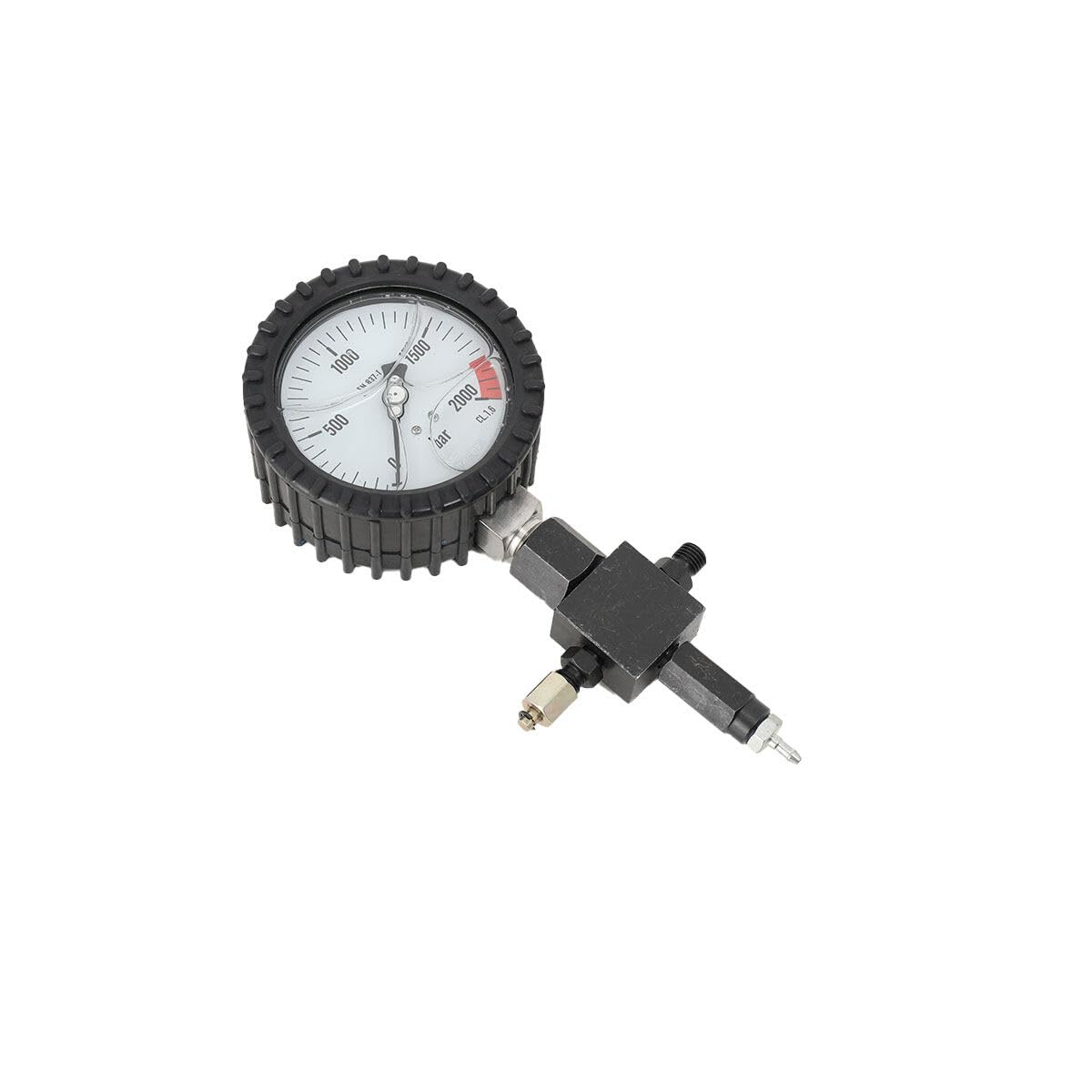 Kit de comprobador de presión de bomba alta diésel Common Rail de 2000 bar con prueba en blanco de tubería de inyección, kit de manómetro de prueba de motor diésel para tractores de automóviles