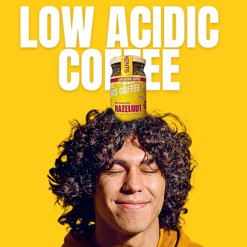 Image of Kents Coffee Hazelnut Instant Coffee (50g) | 100% Arabica Coffee from Chikmagalur | Low Acid Coffee for No Acid Reflux | Real Hazelnut Flavour with No Added Sugar & No Artificial Flavours | Hot & Cold Coffee