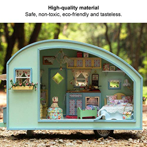 Tissting DIY Miniatur Puppen Haus Montieren Möbel Zimmer Kit Building Toy Handmade Craft Geschenk mit Leichter Musik – Bild 7