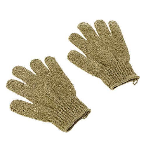 2 x guantes de ducha de lufa para el cuerpo, masaje corporal, 2 unidades